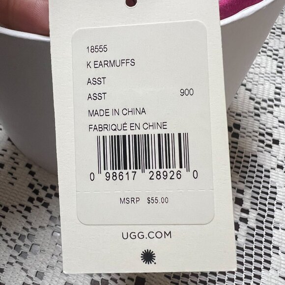 NEW Girls White Faux Fur Earmuffs Pink Velvet Band Rainbow Sequin Winter Warm - Picture 12 of 15